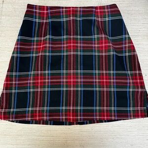 Y2K vintage Red and Blue‎ A-line Mini Skirt for Work Gothcore